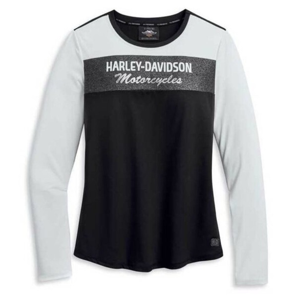 Harley-Davidson Women's Monochrome Long Sleeve Tee - Picture 2 of 3